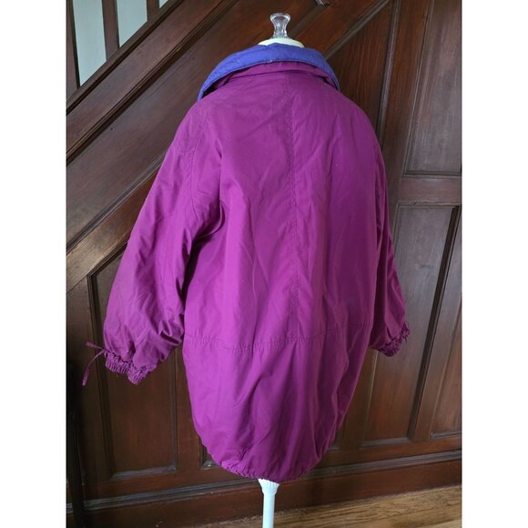 Vintage PA Originals Purple & Yellow 80s Puffer Coat 22W-24W - Picture 4 of 9
